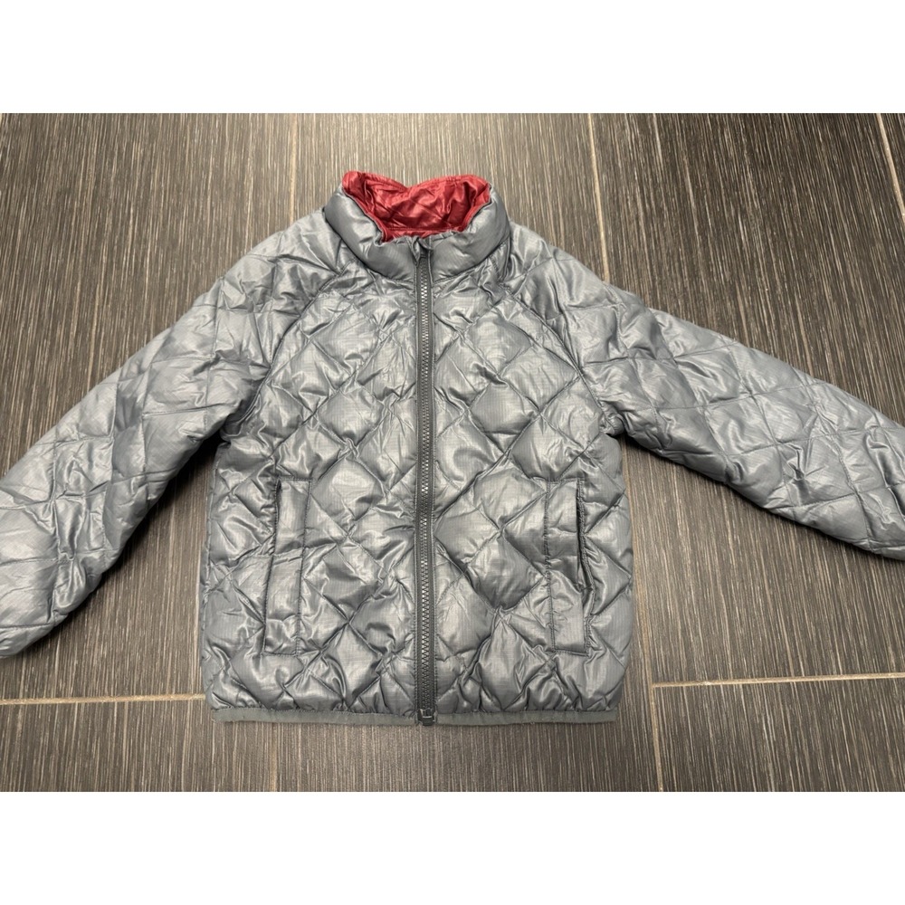 J.Crew Crewcuts Boys Reversible Quilted Down Jacket Sz 4/5 Travel Lightweight